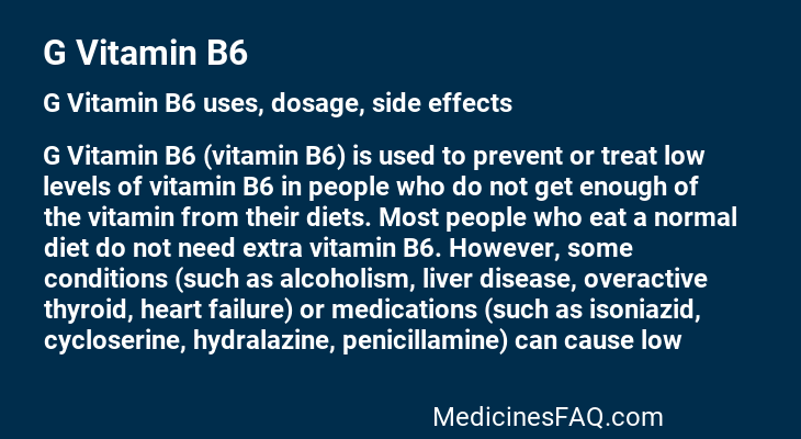 G Vitamin B6