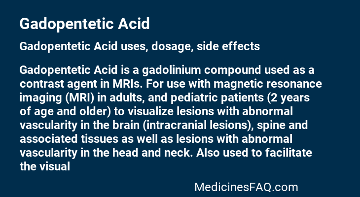 Gadopentetic Acid