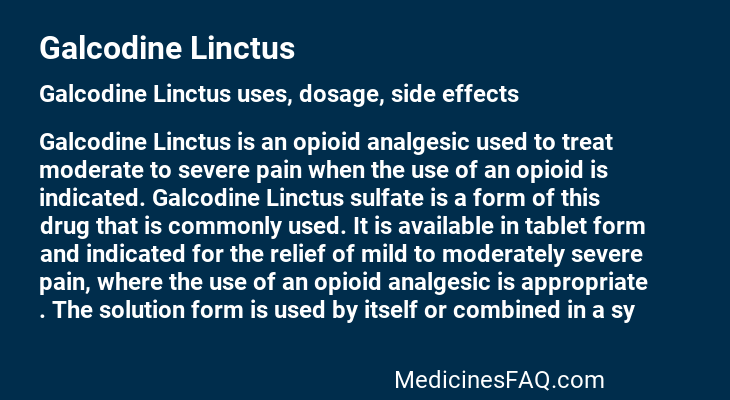 Galcodine Linctus