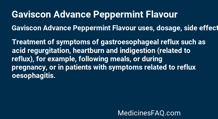 Gaviscon Advance Peppermint Flavour