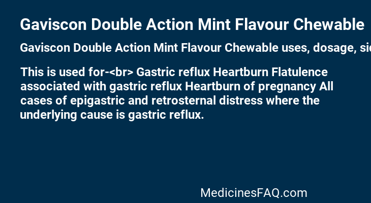 Gaviscon Double Action Mint Flavour Chewable