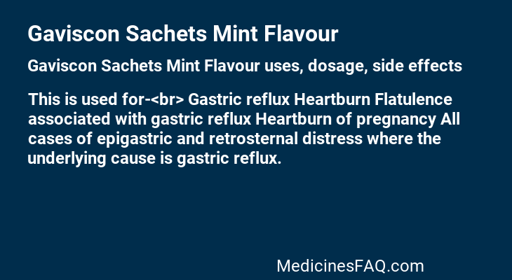 Gaviscon Sachets Mint Flavour