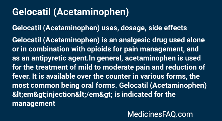 Gelocatil (Acetaminophen)