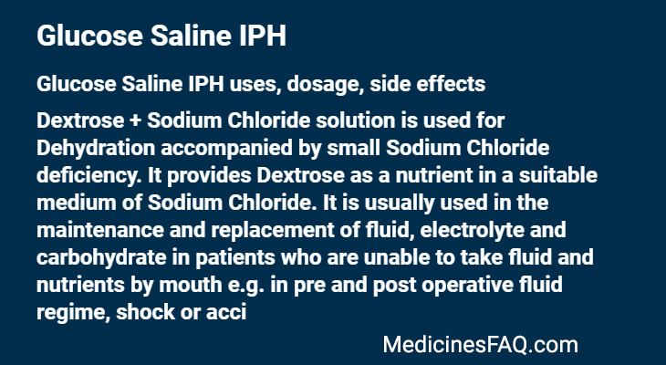 Glucose Saline IPH