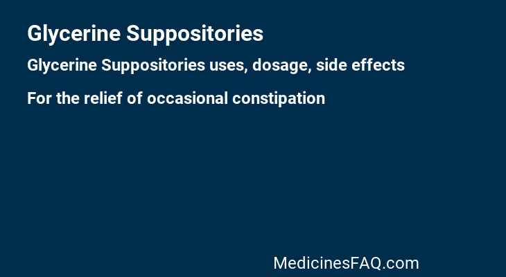 Glycerine Suppositories