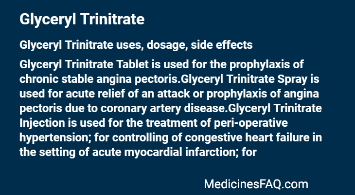 Glyceryl Trinitrate