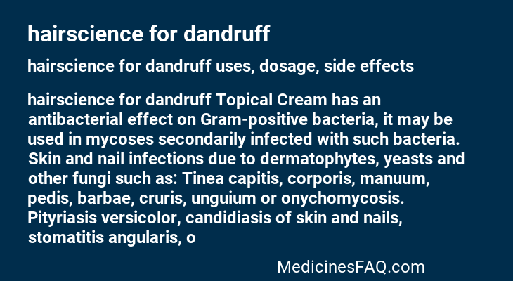 hairscience for dandruff