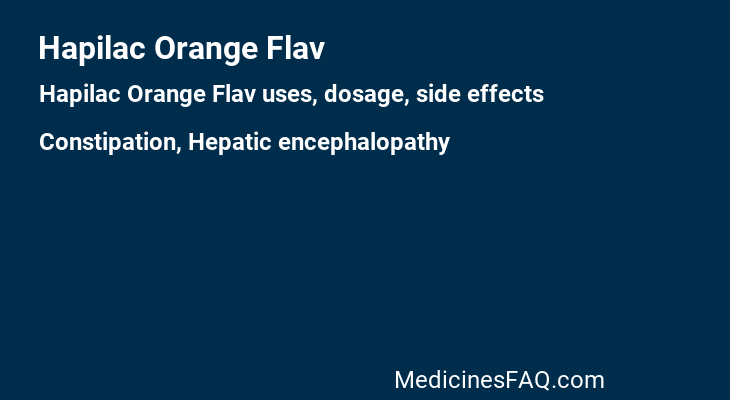 Hapilac Orange Flav