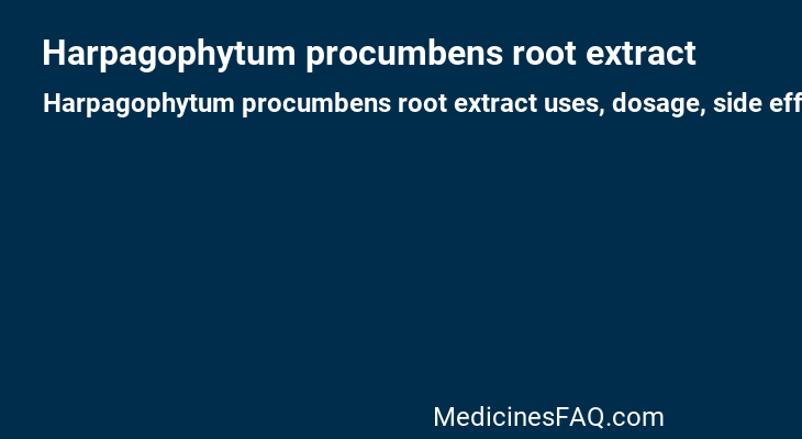Harpagophytum procumbens root extract
