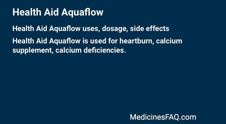 Health Aid Aquaflow