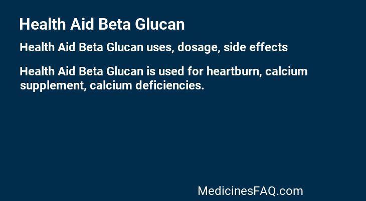 Health Aid Beta Glucan