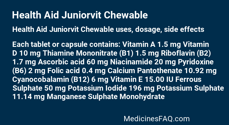 Health Aid Juniorvit Chewable