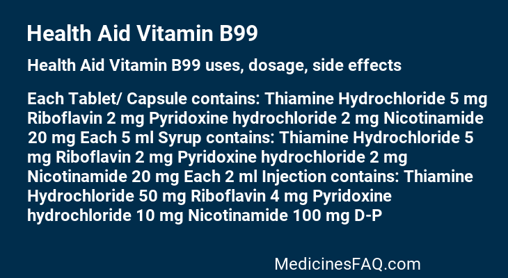 Health Aid Vitamin B99