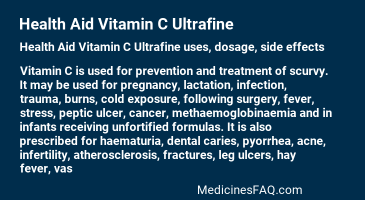 Health Aid Vitamin C Ultrafine