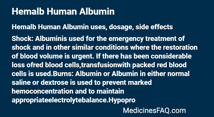 Hemalb Human Albumin