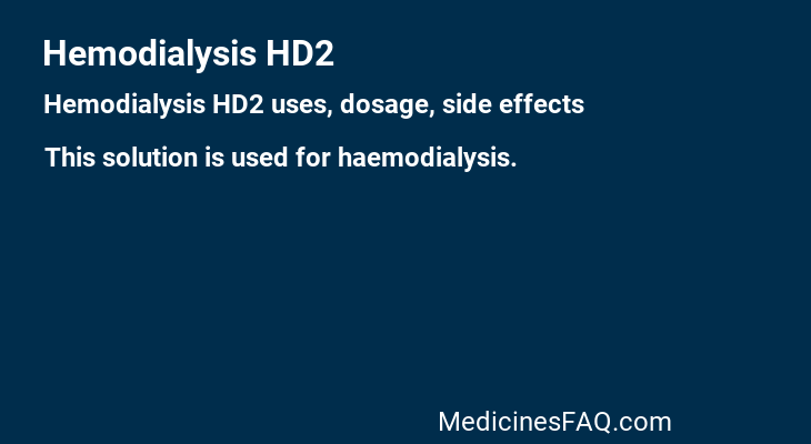 Hemodialysis HD2