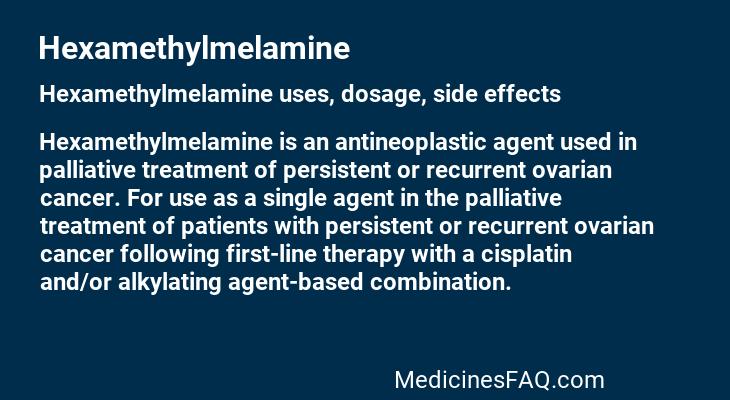 Hexamethylmelamine