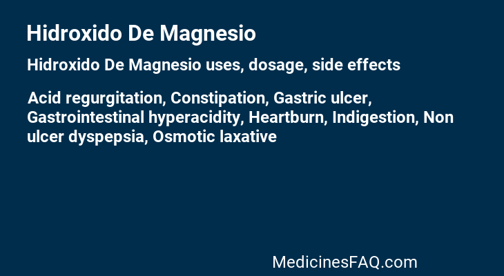 Hidroxido De Magnesio