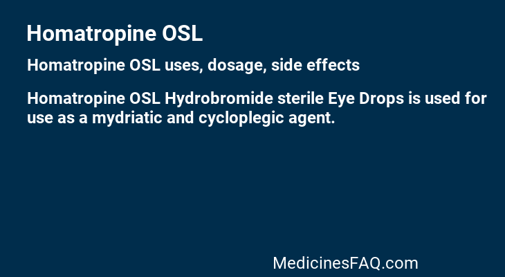 Homatropine OSL