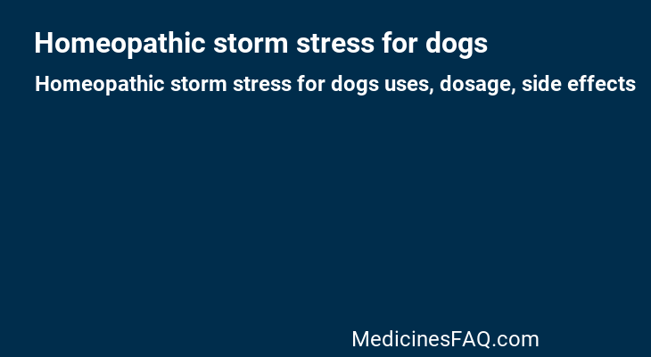 Homeopathic storm stress for dogs