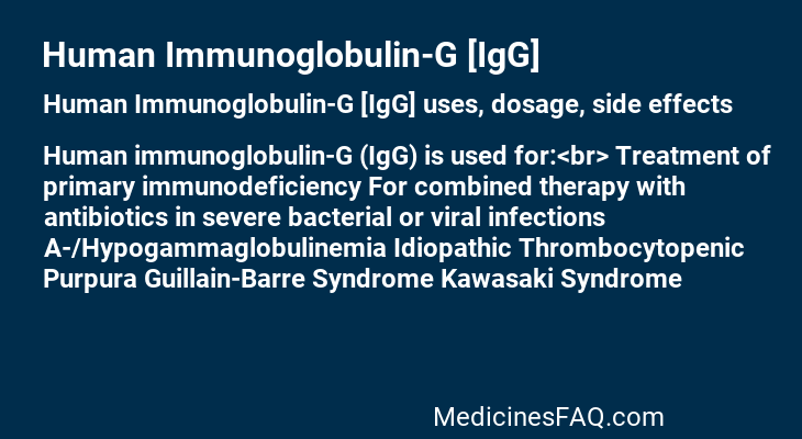 Human Immunoglobulin-G [IgG]