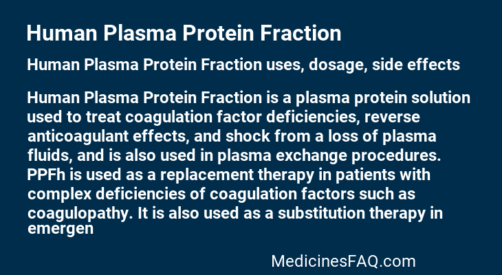 Human Plasma Protein Fraction