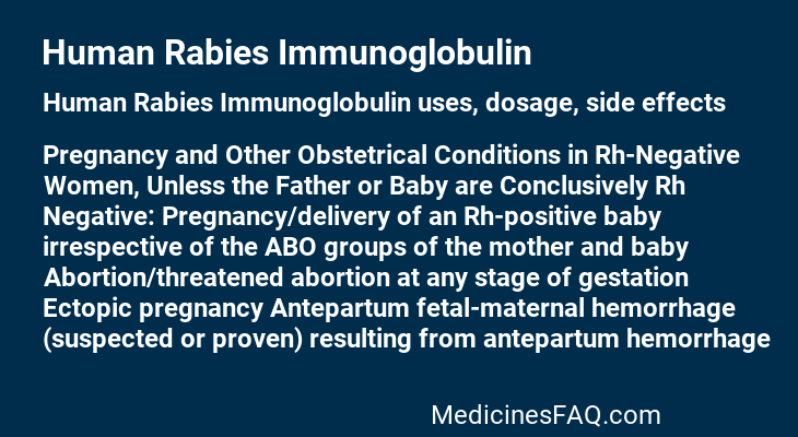 Human Rabies Immunoglobulin
