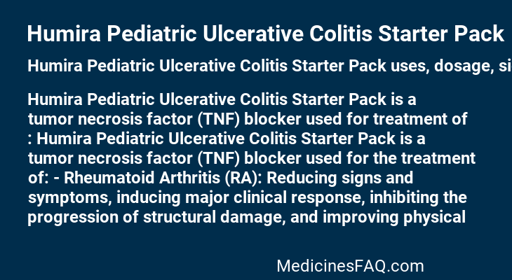 Humira Pediatric Ulcerative Colitis Starter Pack