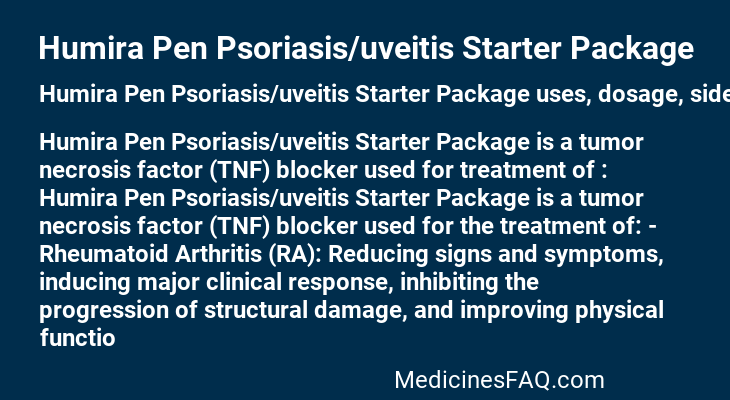 Humira Pen Psoriasis/uveitis Starter Package