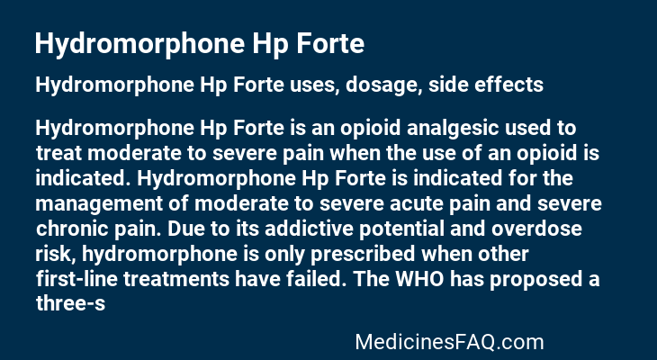 Hydromorphone Hp Forte