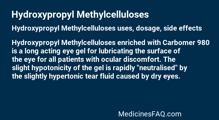 Hydroxypropyl Methylcelluloses
