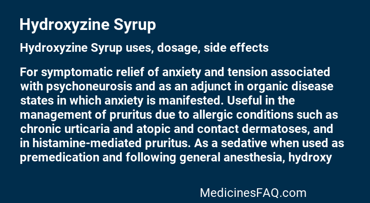Hydroxyzine Syrup
