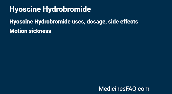 Hyoscine Hydrobromide