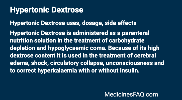 Hypertonic Dextrose
