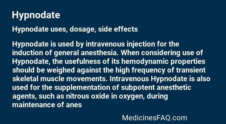 Hypnodate