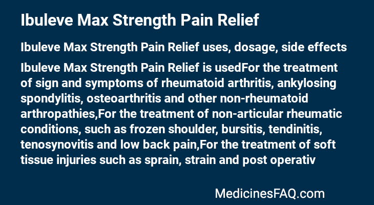 Ibuleve Max Strength Pain Relief