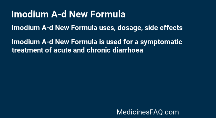 Imodium A-d New Formula