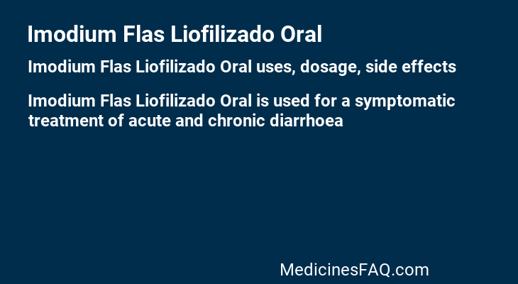Imodium Flas Liofilizado Oral