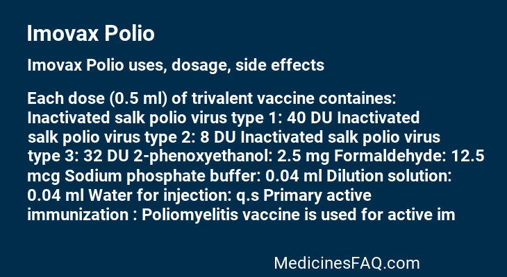 Imovax Polio