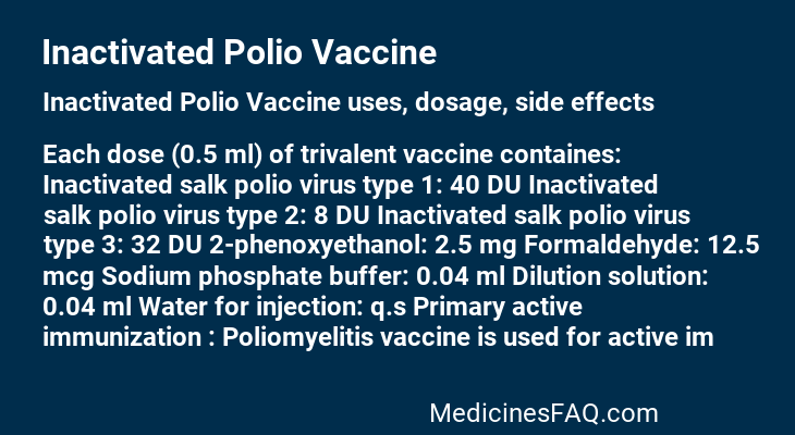 Inactivated Polio Vaccine