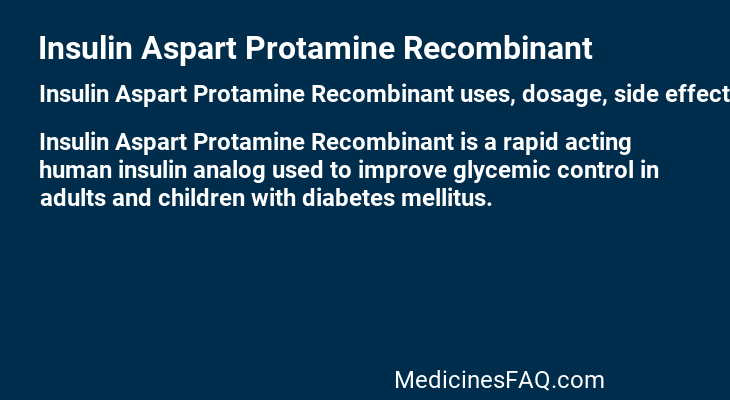 Insulin Aspart Protamine Recombinant