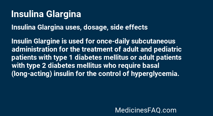 Insulina Glargina