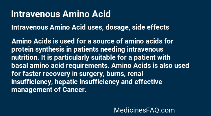 Intravenous Amino Acid