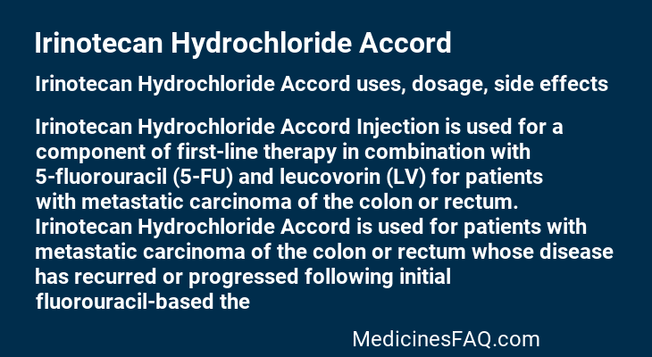 Irinotecan Hydrochloride Accord