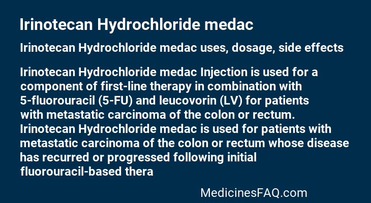 Irinotecan Hydrochloride medac