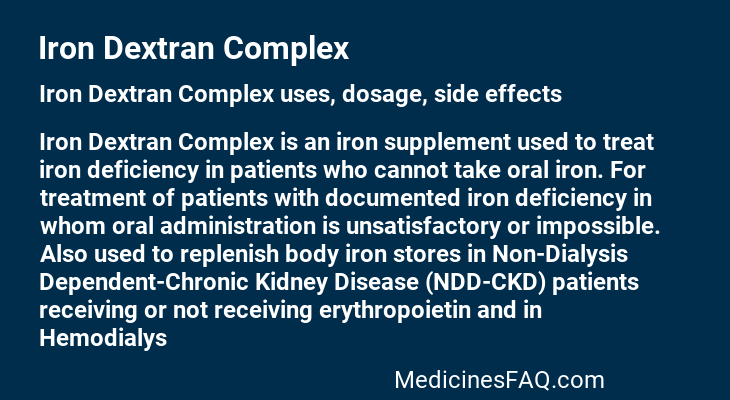 Iron Dextran Complex