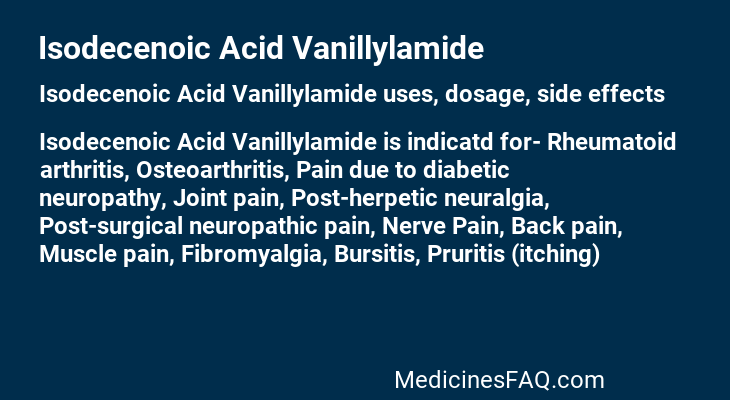 Isodecenoic Acid Vanillylamide