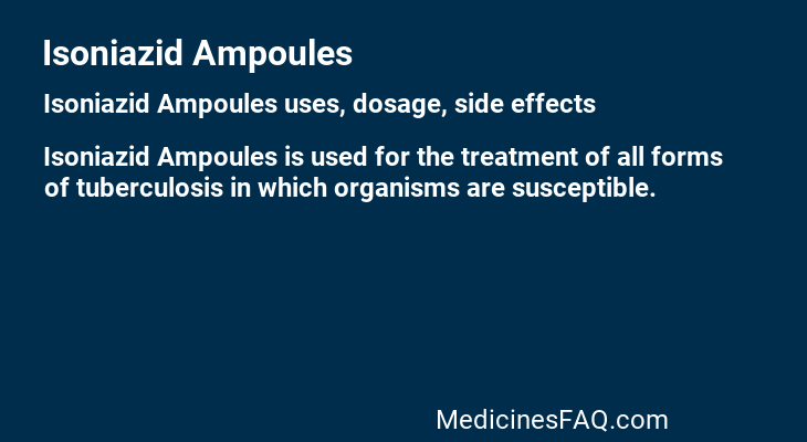 Isoniazid Ampoules