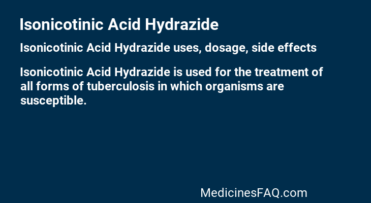 Isonicotinic Acid Hydrazide
