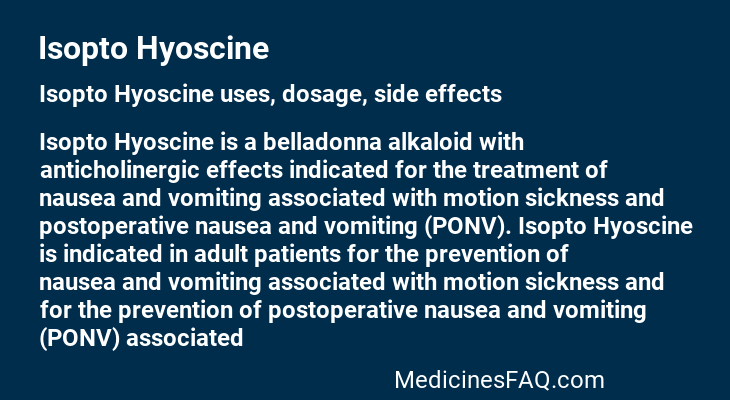 Isopto Hyoscine